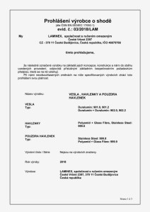 Prohlášení o shodě